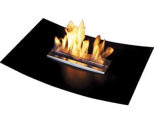 Bio Ethanol Fireplace Insert 3 Light Sources 60 cm x 40 cm x 12.5 cm Black