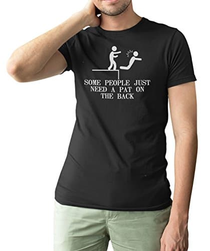 Just Need A Pat On The Back Black Comedy T-Shirt Sarcastic Comedy