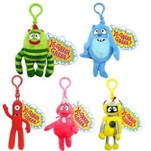 Basic Fun - Yo Gabba Gabba Key Clip - SET of 5 (Brobee, Plex, Toodee, Foofa & Muno)