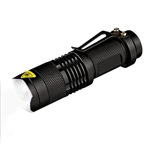 SK68 3 Modes Led Blacklight Flashlight Mini Torch 7w V300 Lumen Tactical Flashlight Adjustable Focus Zoom Light Lamp