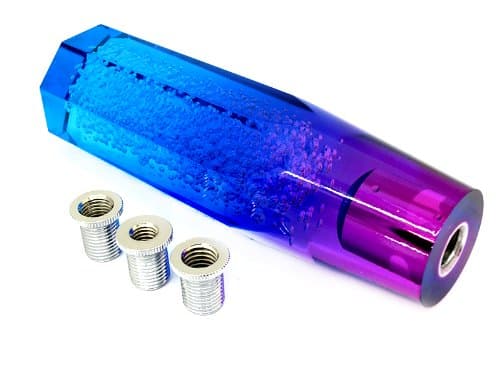 Universal JDM VIP 150mm Transparent Multi Color Blue Bubble Shift Knob