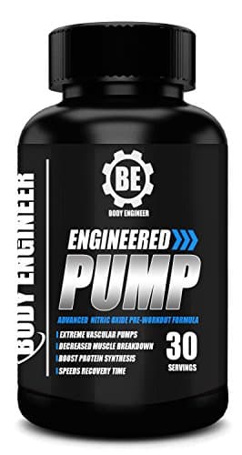 Engineered Pump by Body Engineer - Best L-Arginine Nitric Oxide Booster Supplement for Men and Women to Support Building Muscle, Speeding Recovery, Heart Health and Improving Sex