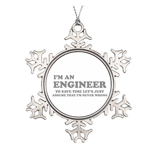 I'm an Engineer Ceramic Round Christmas Ornament