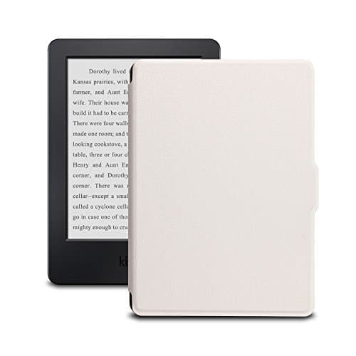 NUYEA Case for Kindle E-reader (8th Generation 2016) - Ultra Slim PU Leather Smart Cover With Auto Wake/Sleep Features for Amazon All-New Kindle (6" Display, 8th Gen 2016 Release) (White)