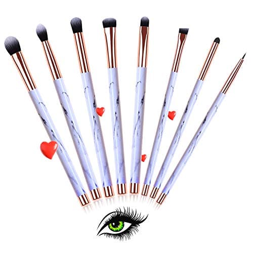 A PINE SONG 8Pcs Eye Makeup Brushes Set ,Non-Falling, Non-Chemical Odor, Non-Allergic,for Eye Shadow Lash Liner Blending with Goad Hair Brush Set