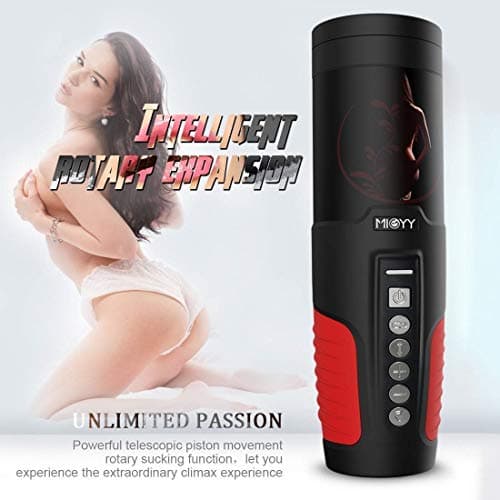 10 Pattern Male Automatic Piston Cup Sucking 280 Times/Min and 360° Rotating Electronic Massage Cup Male's Toy
