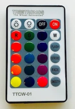 TreeTronics Replacement Remote Control for Color Wheel 2.0, Model # TTCW-01, Rose Gold, Silver OEM