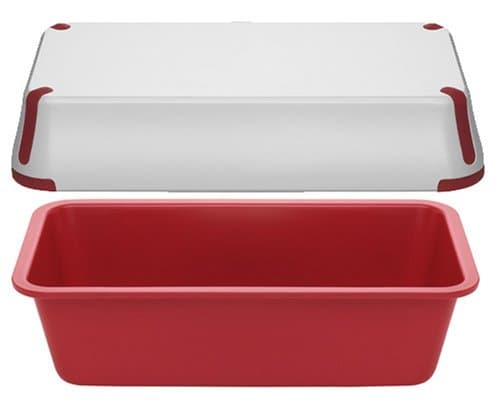 Bake Porter Loaf Pan with Serving Cover, Red