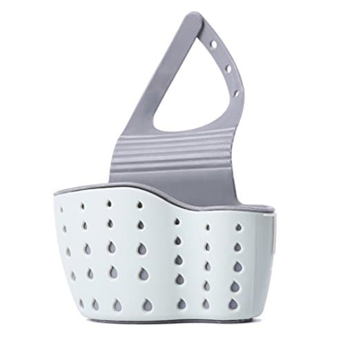 Sponge Holder Sink Caddy Soap Holder for Kitchen Organization Plastic Storage Baskets (Sky blue)