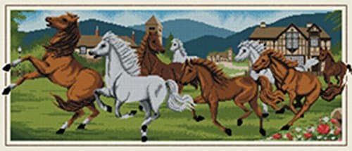 Cross Stitch Kits - Eight Horses