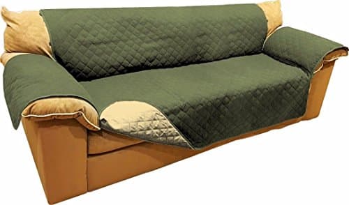 NEW OLIVE AND SAGE,SOFA REVERSIBLE MICROFIBER COVER THROW PET DOG KIDS FURNITURE PROTECTOR