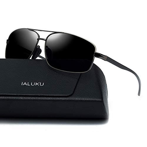 Rectangular Polarized Sunglasses for Men Square Retro Sunglasses