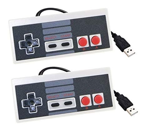 Lyyes Classic NES USB Controller Retro Gamepad Controller for Windows PC Mac Linux Retro Pie NES Emulators (2 Pack)