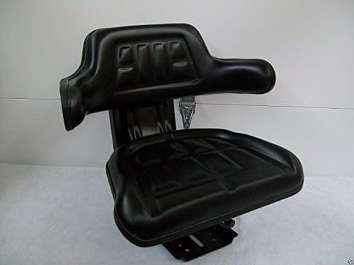 Black Waffle Style Universal Tractor Suspension Seat, Multi-Angle Base for Ford/New Holland 2N, 8N, 9N, NAA, JUBILEE (FAST & FREE DELIVERY!) #IA44