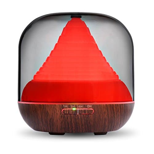 300ml Aroma Essential Oil Diffuser GAOCHY Wood Grain Ultrasonic Diffusers Cool Mist Mute Air Humidifier with Timer and 7 Colors Changing LED Lights