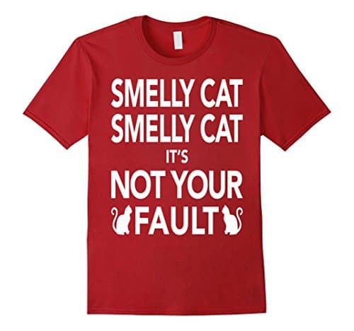 Mens Smelly Cat Tshirt Medium Cranberry