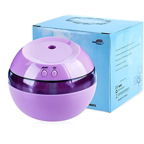 ShakeLady Mini Diffuser Humidifier Spray Mist Aromatherapy Machine for Office Home Bedroom Living Room Yoga Spa Salon Use Super Sound-off Creative Gifts Air Cleaner (Purple)
