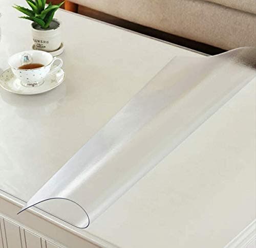 Pro Space Clear Grindings Table Cover Protector Pad Waterproof Wipeable Vinyl Tablecloth PVC for Rectangle Dining Tables Mat Desk Pad Furniture Protector，30"x39"，2mm Thick