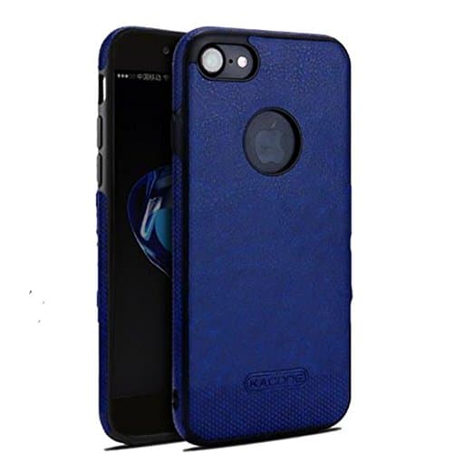 iPhone 8 Plus 5.5 Inch Soft Business Leather Case,Auroralove Blue Luxury Classical Comfortable Slim Cow Leather Shockproof Cover for iPhone 8 Plus