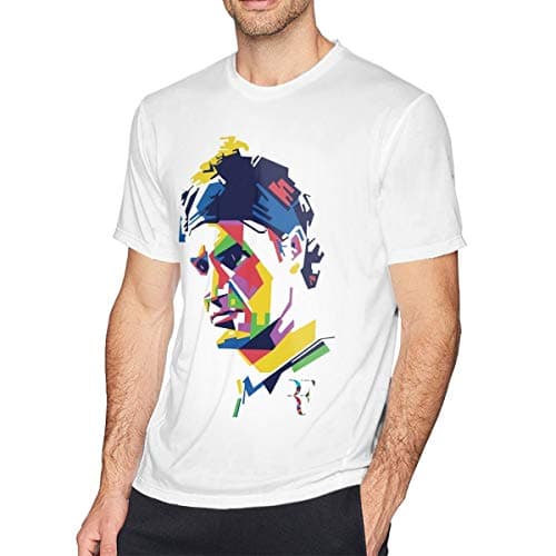YYonet Mens Classic Roger Federer Tee White
