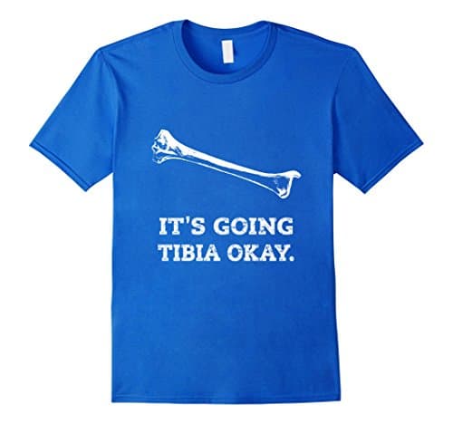 Men's X-Ray Tech - It's Going Tibia Okay. Funny Radiology T-Shirt 2XL Royal Blue