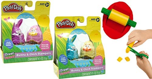 Play Doh Bunny and Chick Stamper Set with Scissors & Roller Easter Party Favors
