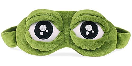 Funny Sad Frog Plush Eye Patch Comfortable Eyeshade Sleeping Mask