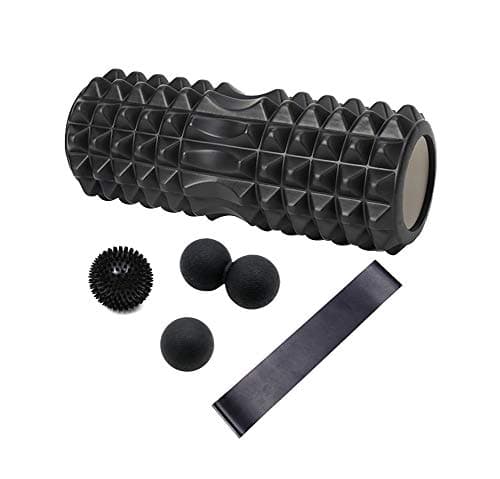 DANLIA Foam Roller 5 in 1 Kit, 13" Muscles Roller+Peanut Ball Set+Mini Spiky Ball+Exercise Band