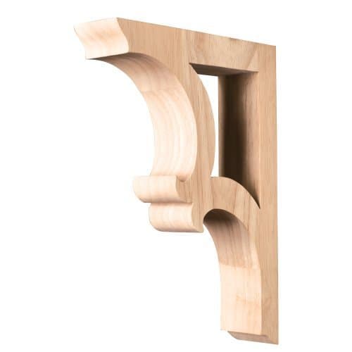 One Pair of Solid Wood Bar Brackets. 1-7/8 x 7-1/2 x 10-1/2 by Wood Corbels