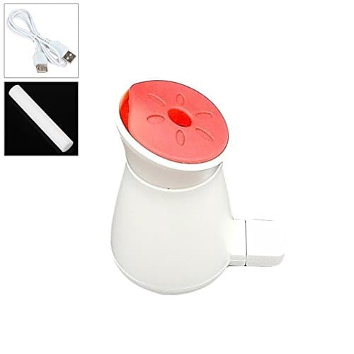 Ccaravan Mini Essential Oil Aromatherapy Diffuser Humidifier DC 5V 18ML for Computer Desks (Red)