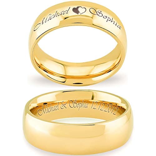 9mm | 8K Yellow White Rose Gold | Heavy-Solid 1,4mm Thickness | Traditional Classic Comfort Fit Polished Plain Wedding Band for Men's Women's | As 9K 10K 14K 18K 22K Palladium Platinum Ring available