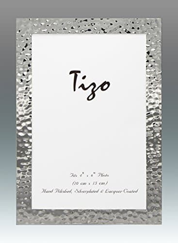 Tizo 5" X 7" Hammered Silver Plated Picture Frame