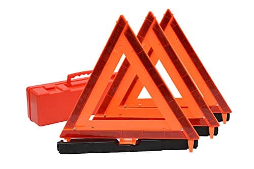 CJ Safety Reflective Emergency Warning Triangle - DOT Approved 3PK (1 Set (3 pcs))