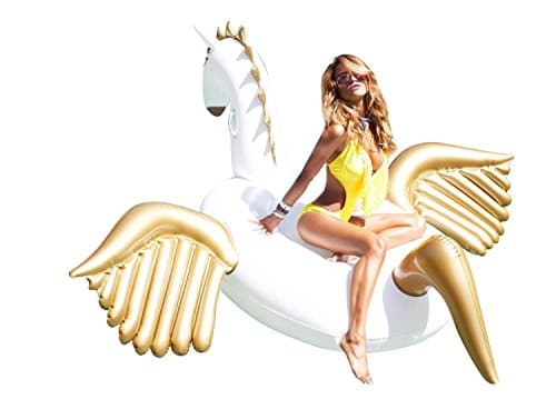 Baddi Giant Inflatable Pegasus Pool Float, Inflatable Float Toy with Rapid Valves