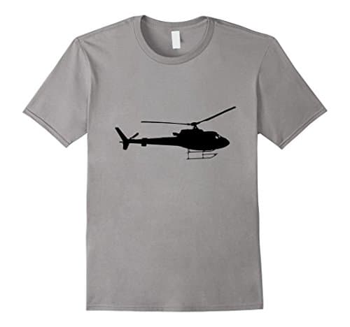 Mens Helicopter Tshirt Large Slate