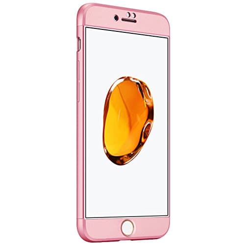 iPhone 6/6S Plus Case, 3 in 1 Double Dip 360°Full Protection Ultra Slim Hard PC Cover Case for Apple iPhone 6/6S Plus-Pink