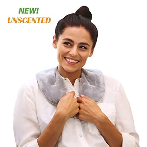 Heating Pad Solutions – Neck Buddy Pillow– Microwavable &amp; Reusable - Relax &amp; Relieve Pain and Sore Muscles – Natural Hot &amp; Cold Pack (Unscented)