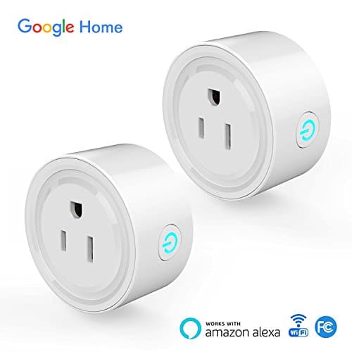 Wifi Smart Plug 2 pack,Mini Socket Outlet Smart Switch Compatible with Amazon Alexa &amp; Google Home by Homitem,Timing Function,Wireless Control Your Devices from Anytime Anywhere,White