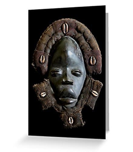 African Art Greeting Card / Dan Deangle Face Mask / Blank Inside / Original Fine Art Photography