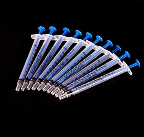 100Pack 1ml/1cc Disposable Syringe for Refilling and Measuring E-Juice, E-Liquids, E-cigs, Adhesives, Vape, Oil or Glue Applicator (No Needles)