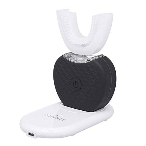 Electric Whitening Toothbrush,Full-automatic Variable-frequency 360 ° Ultrasonic U Type Mouth Cleaner Wireless Charging Dock Teeth Cold Light Device