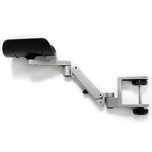 Dantech DT-50 Computing Wrist Rests Newest Design Ergonomic Articulating Computer Laptop Arm Support Aluminum Alloy armrest with Lift Height Adjustable (Silver)