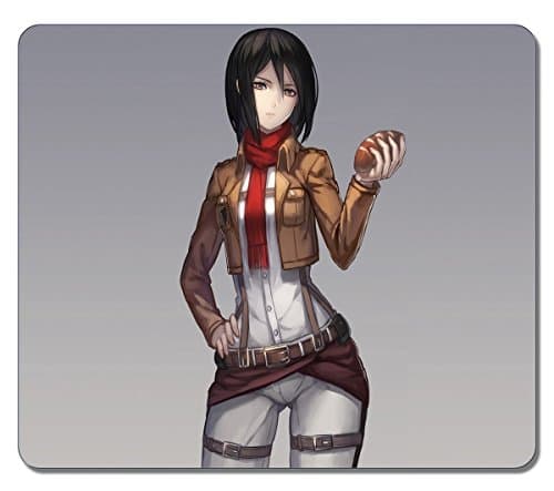 Mouse Pads Art Customized 18606 Mikasa Ackerman Attack On Titan Anime High Quality Eco Friendly Neoprene Rubber Mouse Pad Desktop Laptop Mousepads Comfortable Computer Cute Mouse Mat Gaming Mouse pad