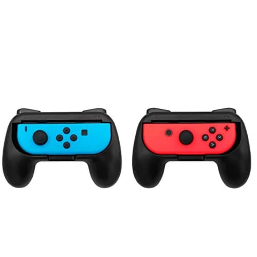 Crefotu Joy-Con Grips for Nintendo Switch,2 Pack (Black)