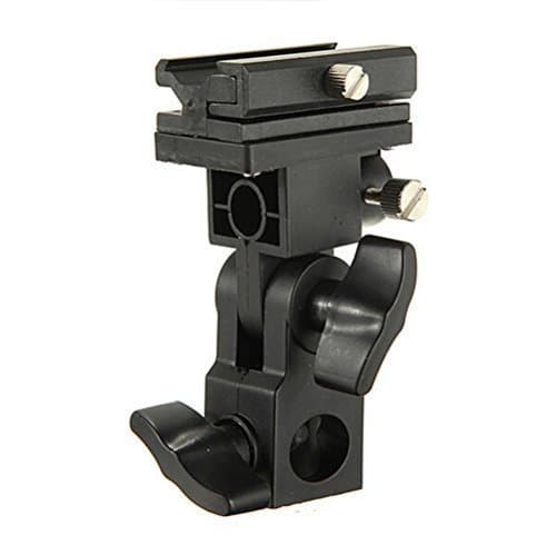 LXJ SMILE Flash Bracket B Type/ Studio Flashlight /Hot Shoe/Umbrella Holder with Swivel/Tilt Bracket for Canon/Yongnuo/Nikon