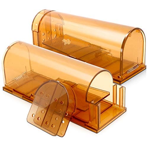 Pestai Smart Humane Mouse Traps That Work / Live Catch and Release Rodents Traps No Kill, 2-Pack Reusable and Children Safe Small Rat Catcher, Use for Indoor and Outdoor