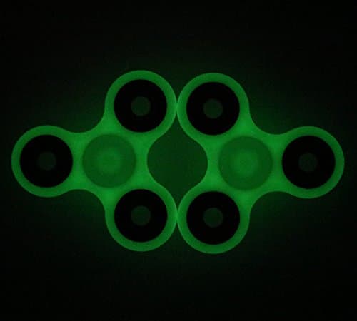 AnnVan Tri-Spinner Fidget Toy - Engineering Plastics Material Hybrid Ceramic Bearing - Good for ADHD and EDC Ultra Durable High Speed (Luminous White, Pack Of 2)
