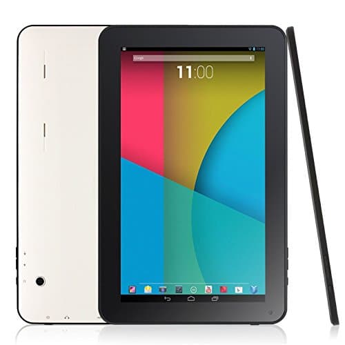 10.1" Android 4.4.2 KitKat 8GB Quad Core Tablet PC, Bluetooth, Dual Camera, Wifi, Google Play, Supports 3D Games, White with Black Front, New 2015 Model by LevecTec …