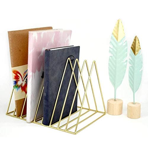 Solid 9 Grid File Storage Book Shelf Bookbends Desktop Nordic Wrought Iron File Holder Office Desk Storage Book Stand Organizer 1 Piece Black Color