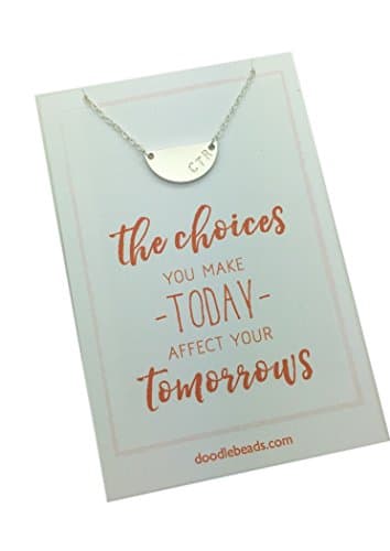 Doodle BeadsCTR Necklace, decisions determine destiny,matte silver stamped CTR charm with 16"-18" adjustable chain.